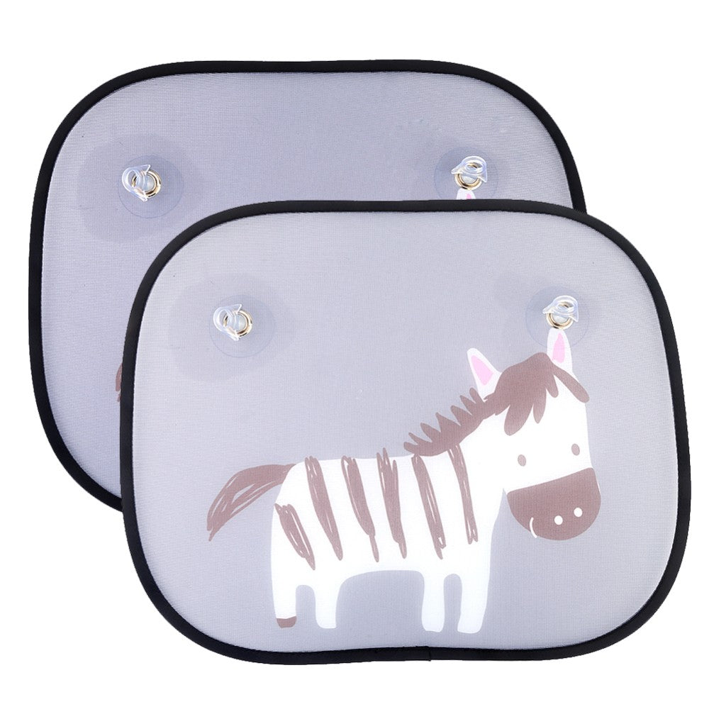Car window sunshade showing compact folding for easy storage