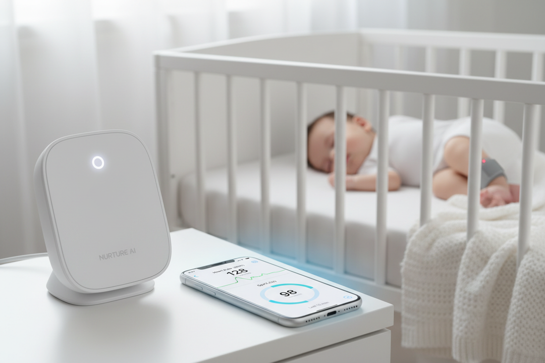 Baby monitor with heart rate and oxygen tracking