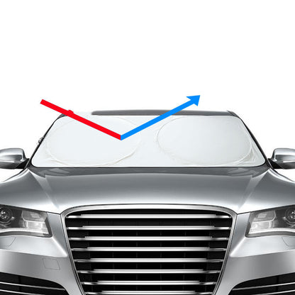 Car sun shade with suction cups blocking UV rays for baby protection