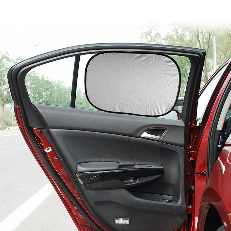 Side window car shade showing easy suction cup installation