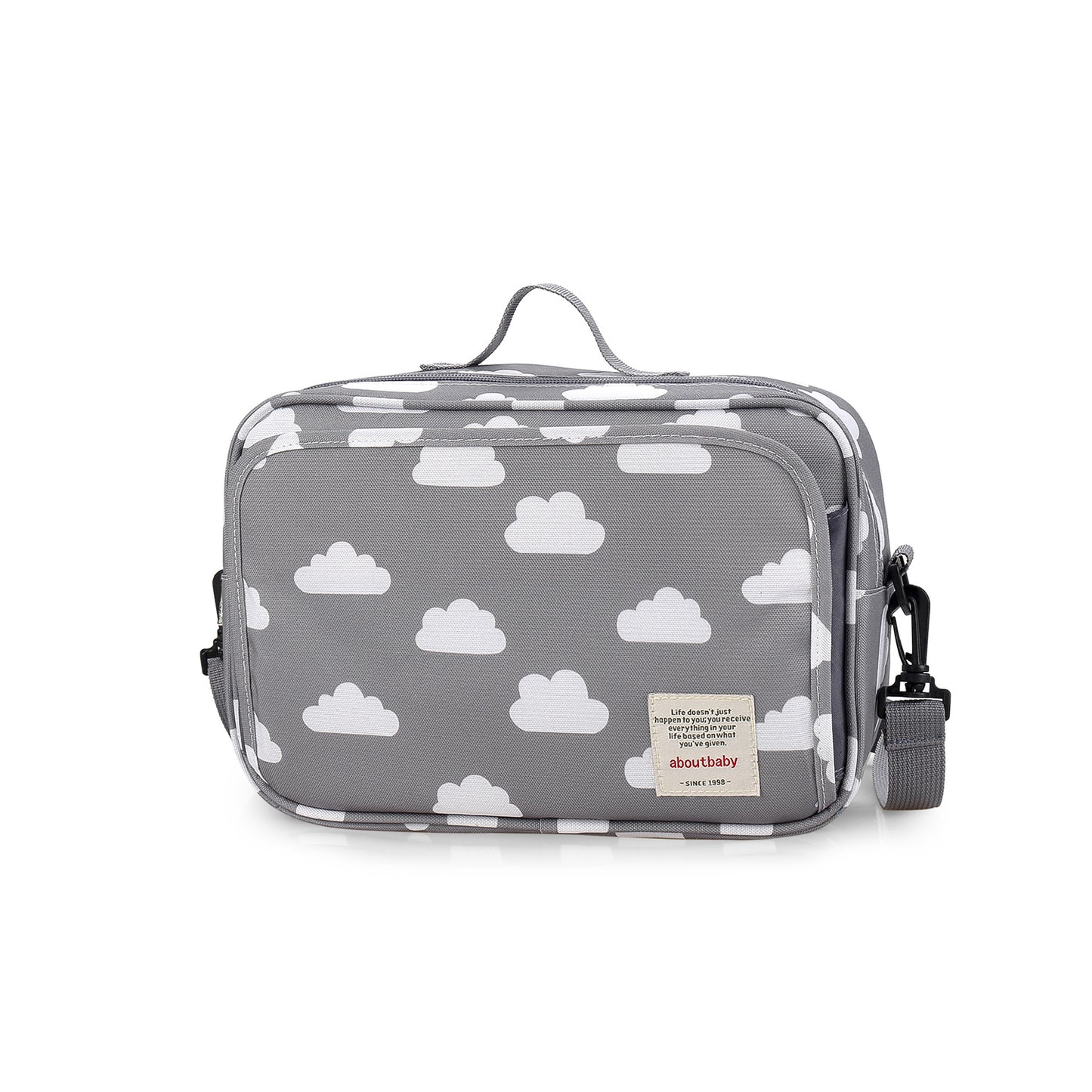 Portable diaper bag with storage compartments for baby outings and travel