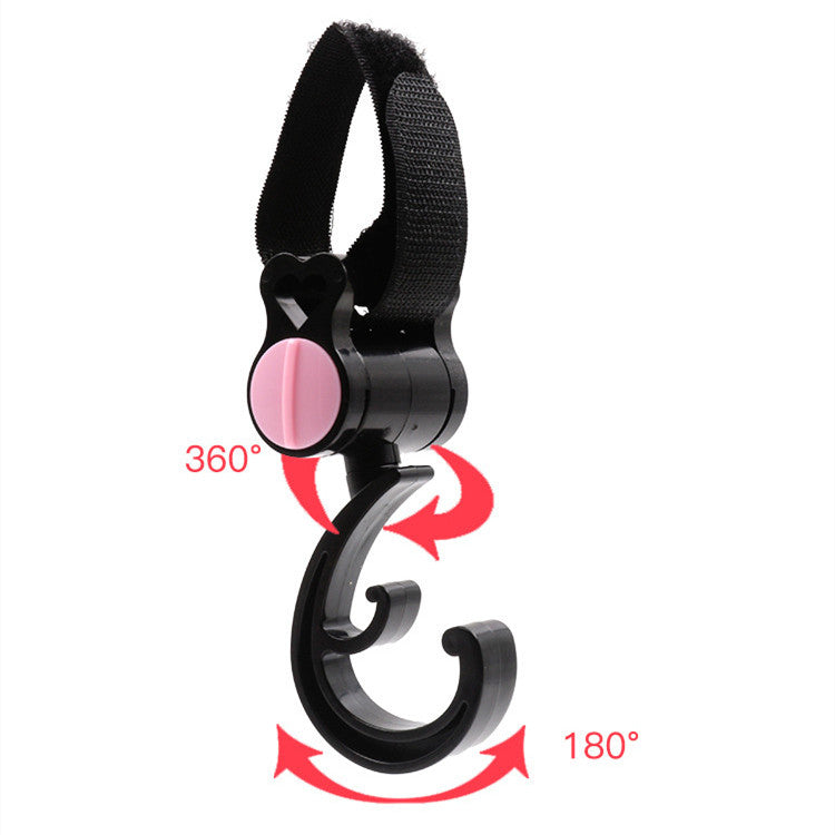 Multifunctional stroller bag hook holding shopping bags and diaper bag