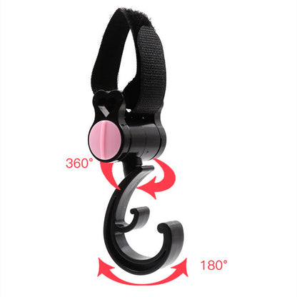 Multifunctional stroller bag hook holding shopping bags and diaper bag