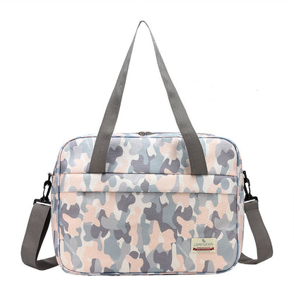 Japanese style diaper bag with printing detail and polyester lining