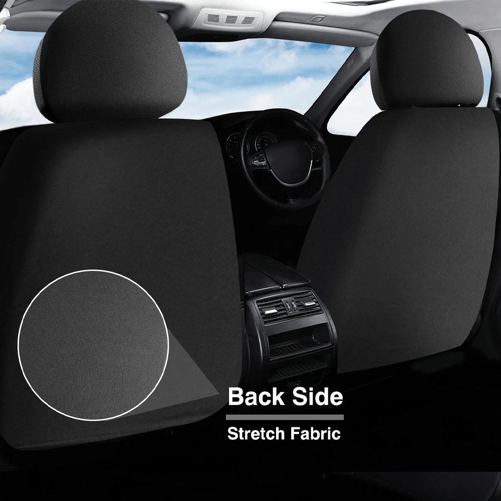 9pcs Full Set Universal PU Leather Seat Covers Protectors Non-Slip Cover--BLACK