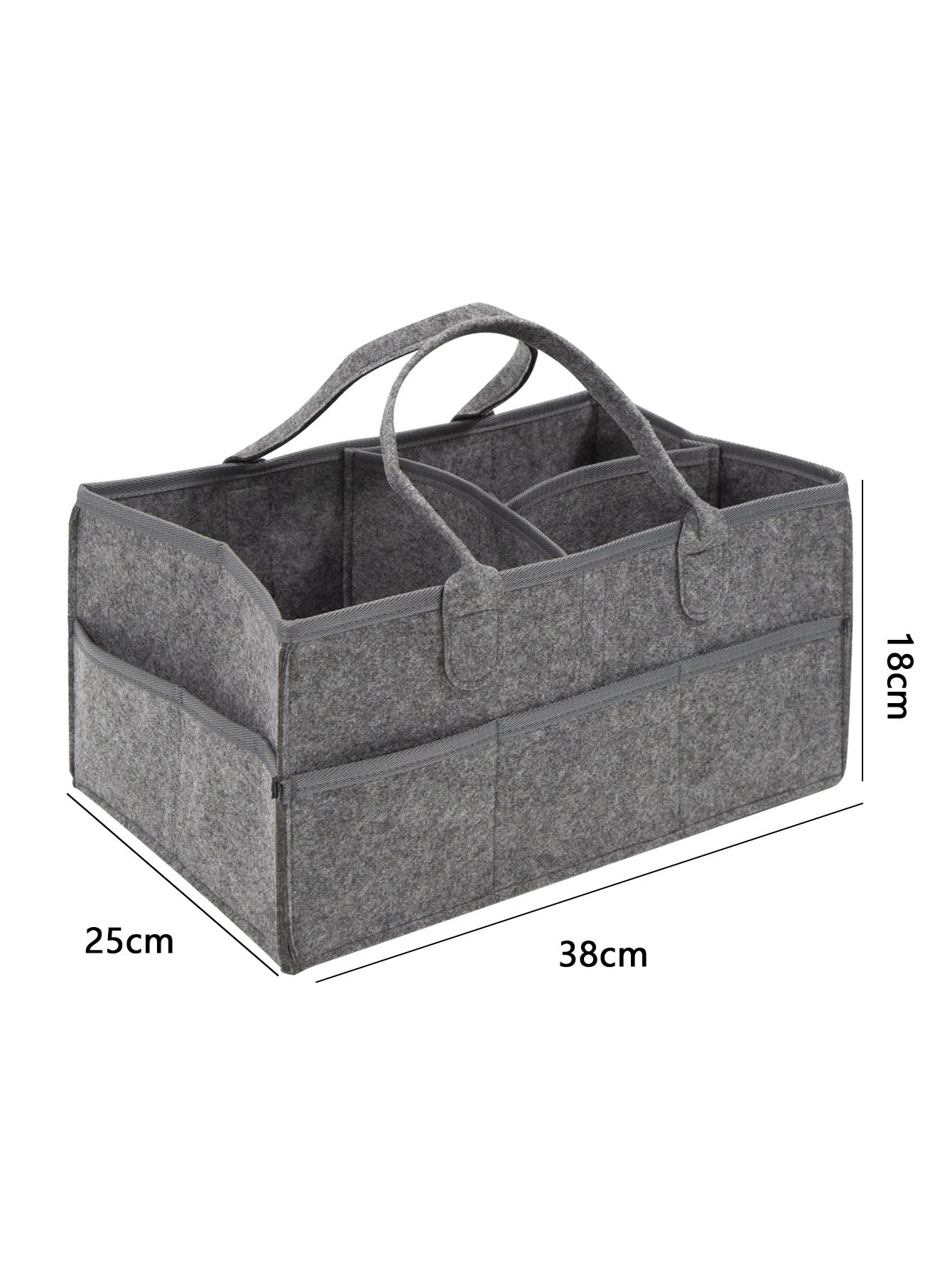 Personalized diaper storage bag with modern felt construction