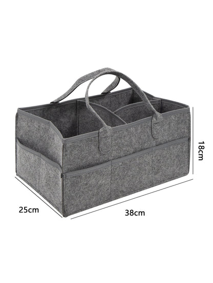 Personalized diaper storage bag with modern felt construction