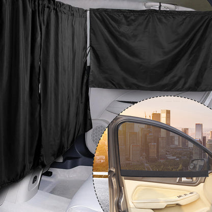 5 Pcs Car Privacy Curtains 2 Side Window Sun Shade Removable Windshield Shades