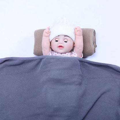 Baby Carriage Cover Blanket Baby's Blanket Knitted Cotton Nap Blanket