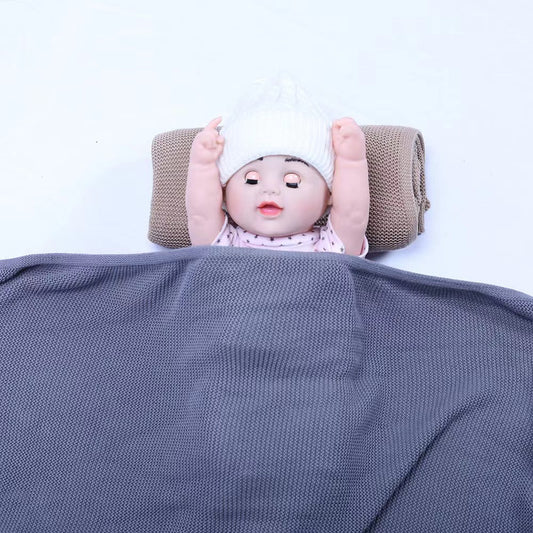 Baby Carriage Cover Blanket Baby's Blanket Knitted Cotton Nap Blanket